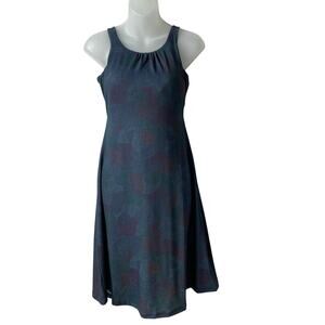 PrAna Skypath Athletic Dress XS Deep Pine Dotty Activewear Camping Cutout‎ NWT